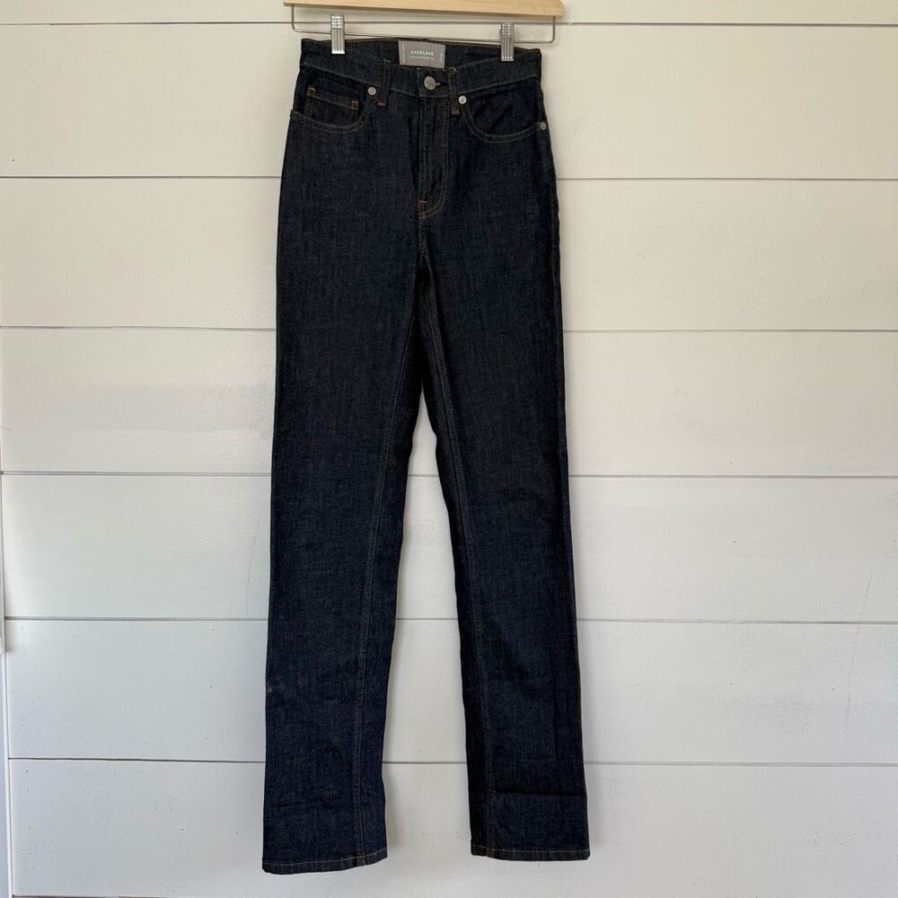Everlane Women’s 23 High Rise Straight Dark Wash Jeans